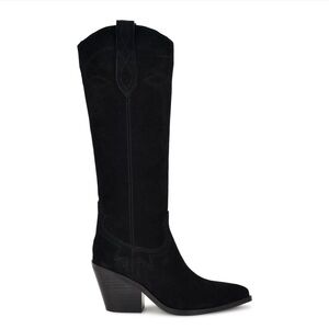 New Nine West Genuine Leather Suede Knee High Western Boots